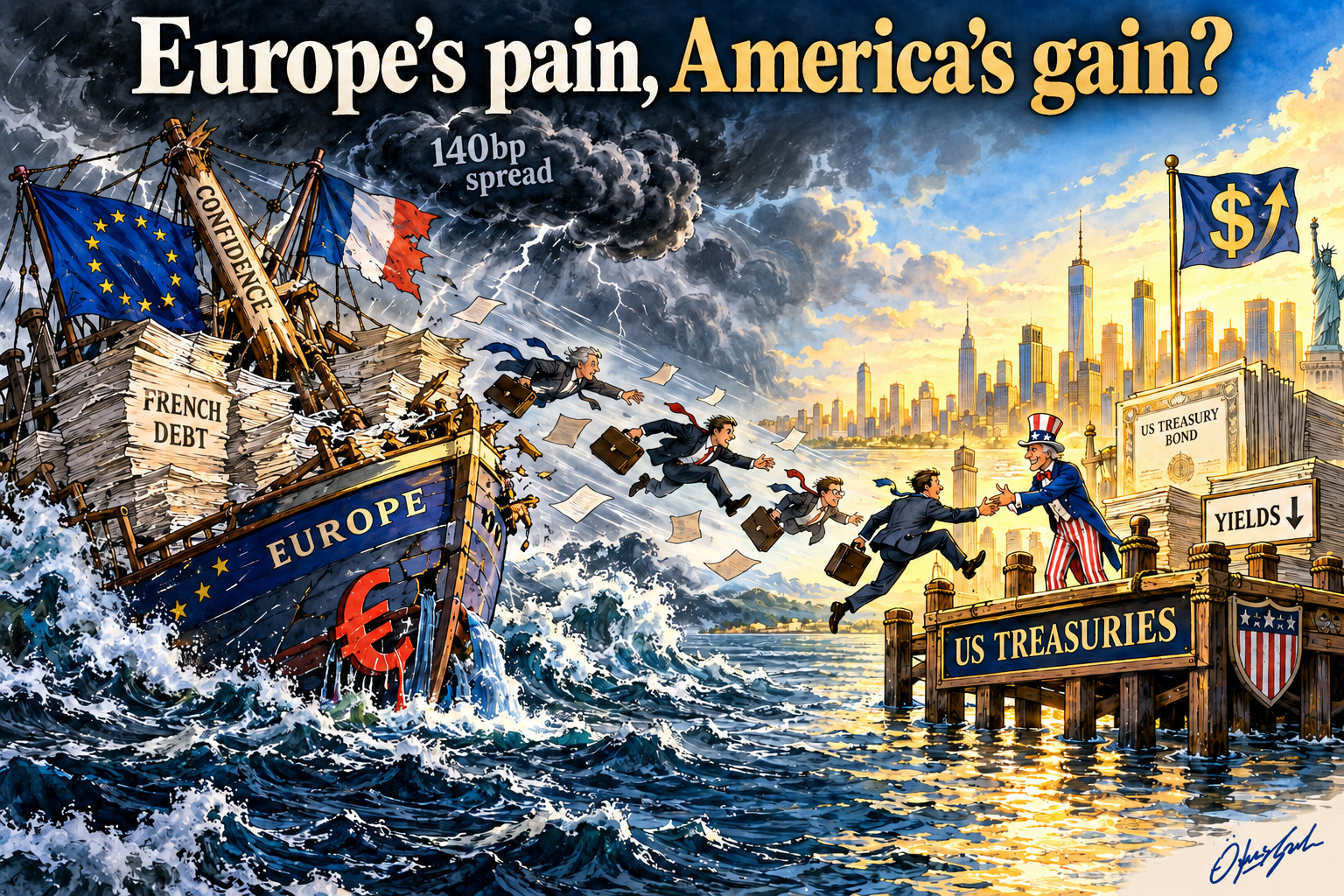 Europe’s pain, US’ gain