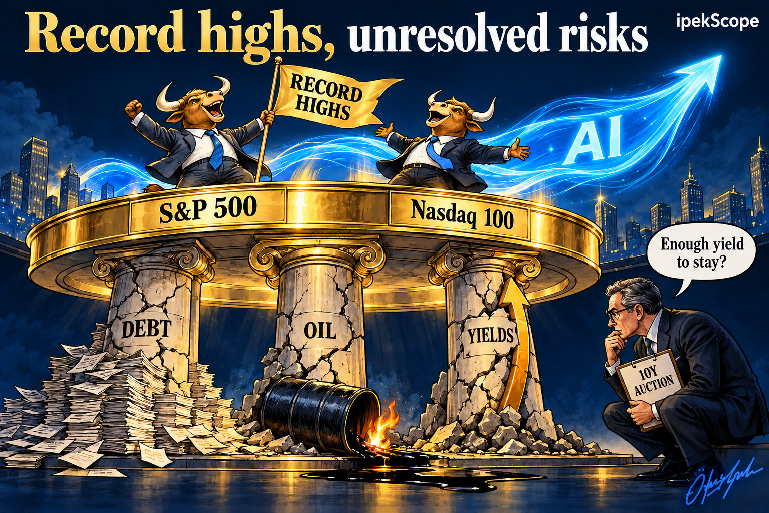 Record highs, unresolved risks